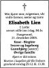 Dødsannonse Elisabeth Lien