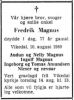 Dødsannonse Johan Fredrik Hanssen Baade Magnus Dødsannonse Johan Fredrik Hanssen Baade Magnus